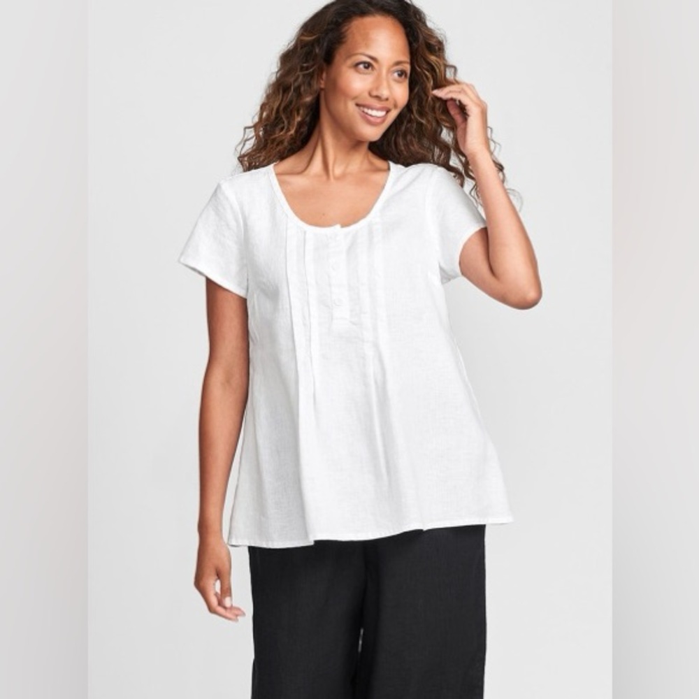 FLAX 100%‎ Linen A-Line Top